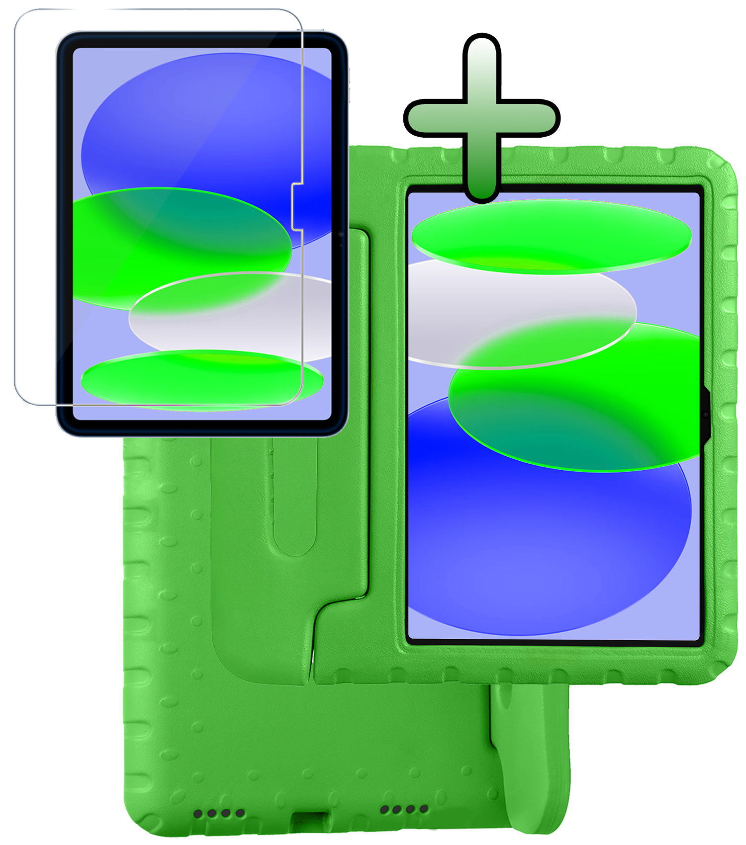 BASEY. BASEY. iPad 11 2025 Kinderhoes Met Screenprotector - Groen