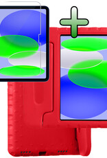 BASEY. BASEY. iPad 11 2025 Kinderhoes Met Screenprotector - Rood