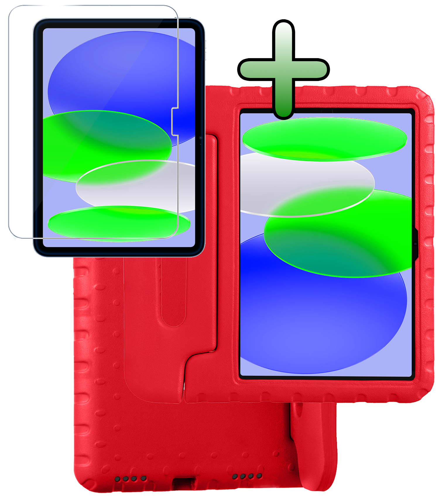 BASEY. BASEY. iPad 11 2025 Kinderhoes Met Screenprotector - Rood