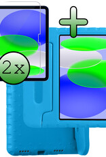 BASEY. BASEY. iPad 11 2025 Kinderhoes Met 2x Screenprotector - Blauw