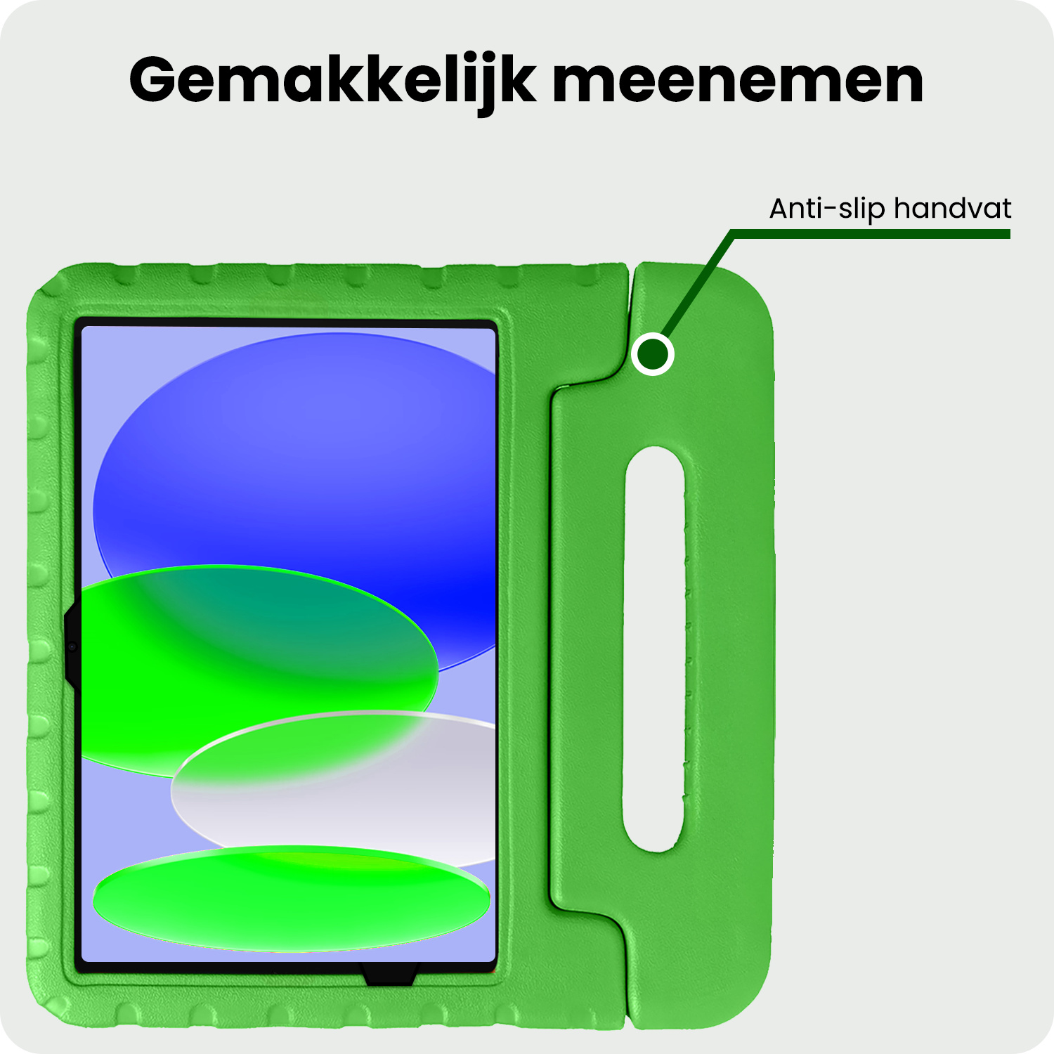 BASEY. BASEY. iPad 11 2025 Kinderhoes Met 2x Screenprotector - Groen