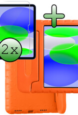 BASEY. BASEY. iPad 11 2025 Kinderhoes Met 2x Screenprotector - Oranje
