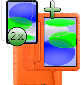 BASEY. BASEY. iPad 11 2025 Kinderhoes Met 2x Screenprotector - Oranje