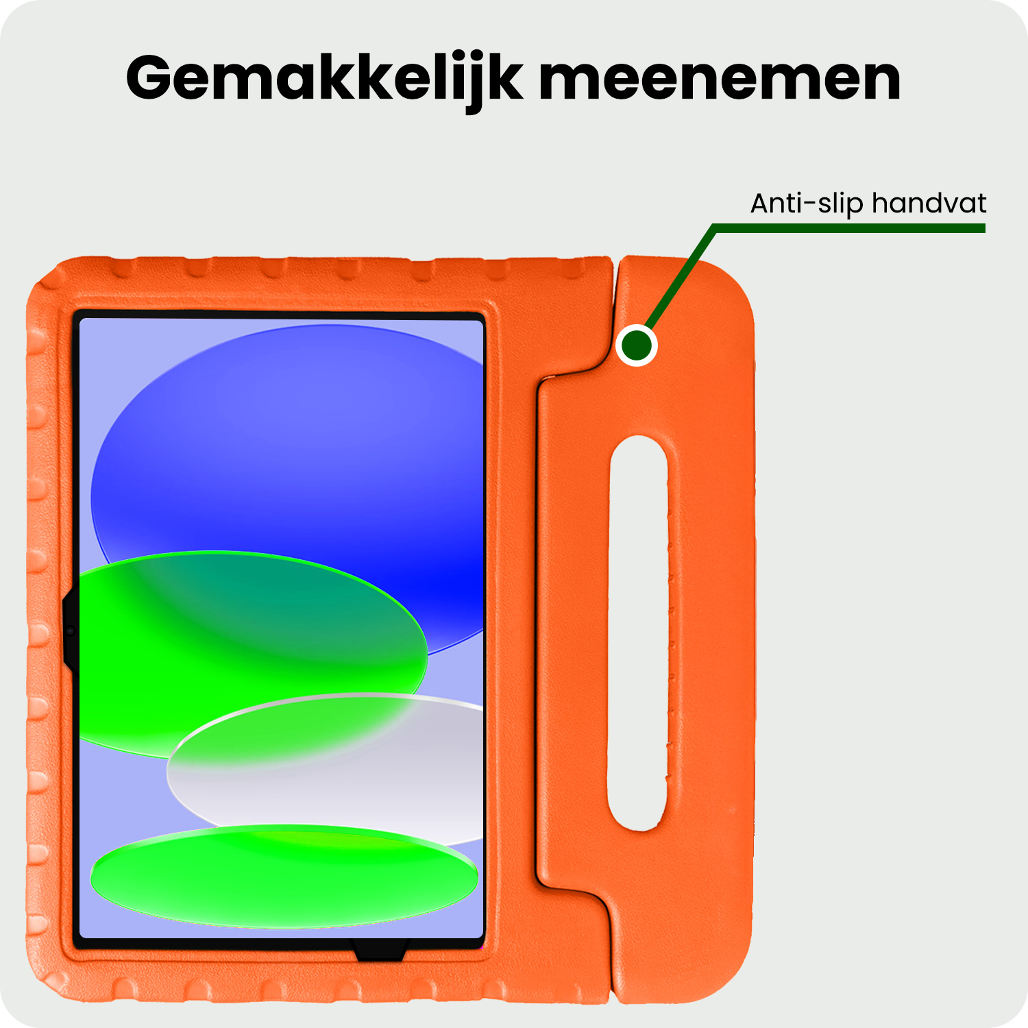 BASEY. BASEY. iPad 11 2025 Kinderhoes Met 2x Screenprotector - Oranje