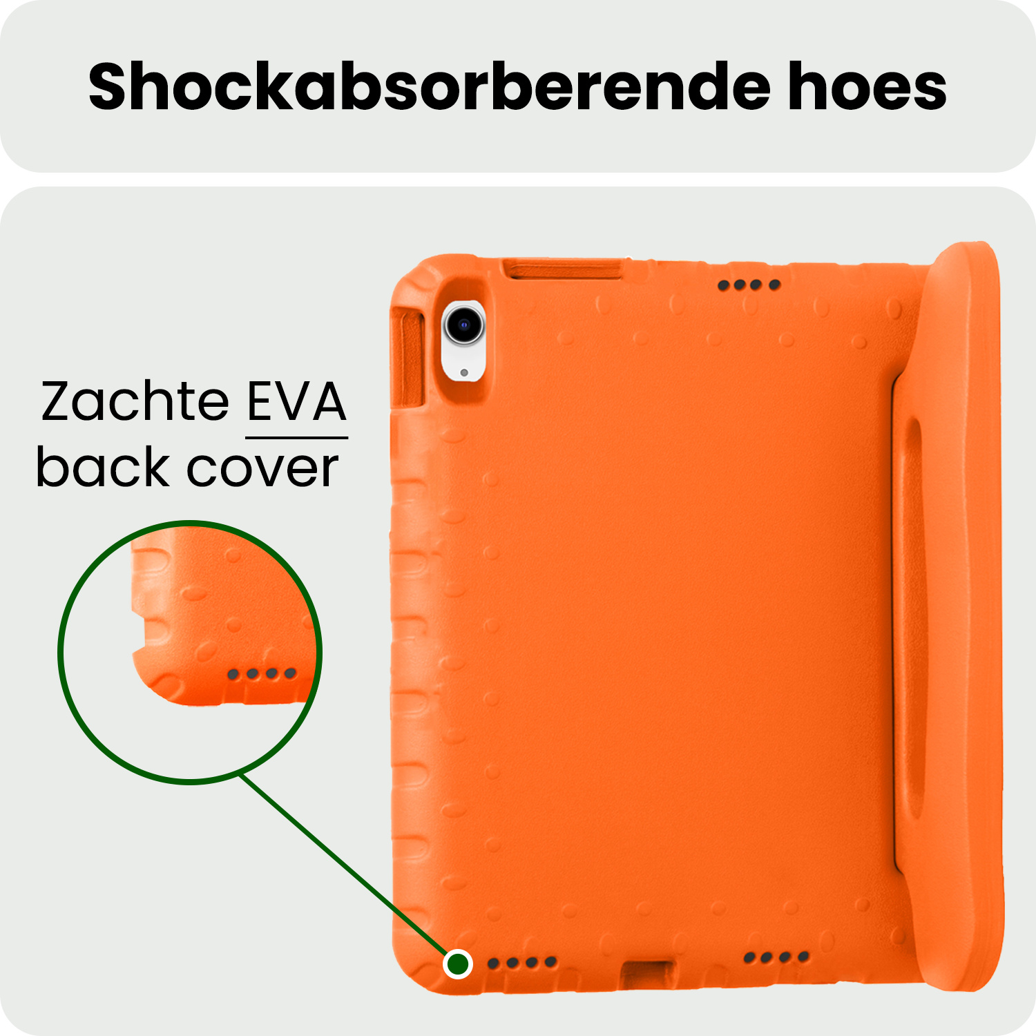 BASEY. BASEY. iPad 11 2025 Kinderhoes Met 2x Screenprotector - Oranje