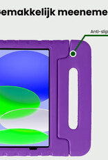 BASEY. BASEY. iPad 11 2025 Kinderhoes Met 2x Screenprotector - Paars