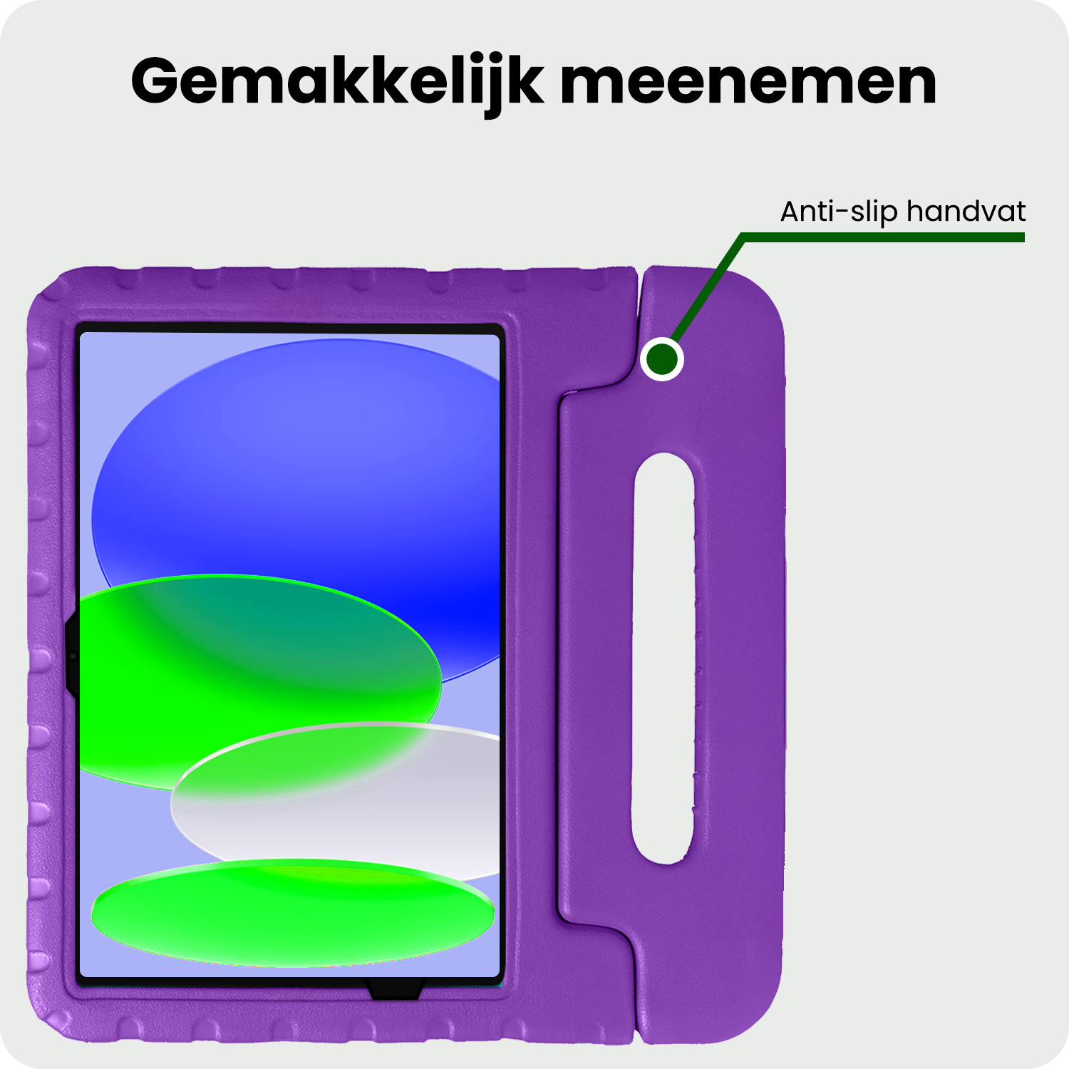 BASEY. BASEY. iPad 11 2025 Kinderhoes Met 2x Screenprotector - Paars