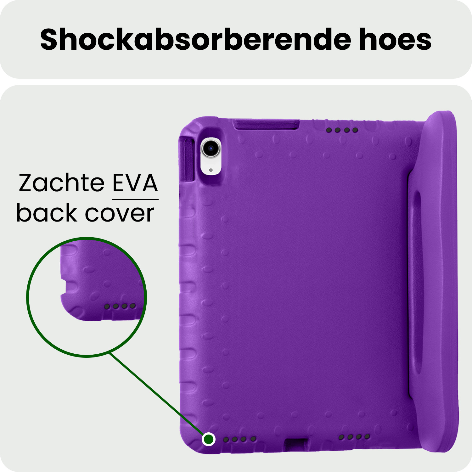 BASEY. BASEY. iPad 11 2025 Kinderhoes Met 2x Screenprotector - Paars