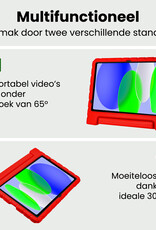 BASEY. BASEY. iPad 11 2025 Kinderhoes Met 2x Screenprotector - Rood