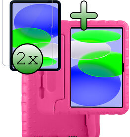 BASEY. BASEY. iPad 11 2025 Kinderhoes Met 2x Screenprotector - Roze