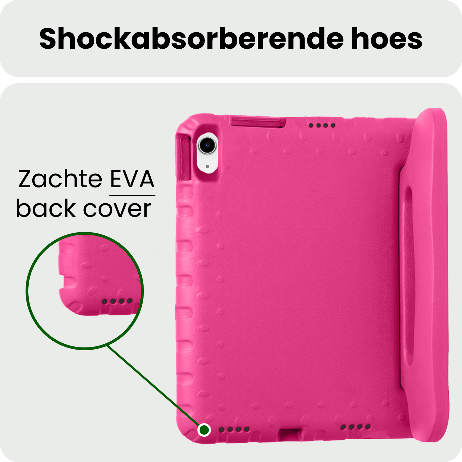 BASEY. BASEY. iPad 11 2025 Kinderhoes Met 2x Screenprotector - Roze