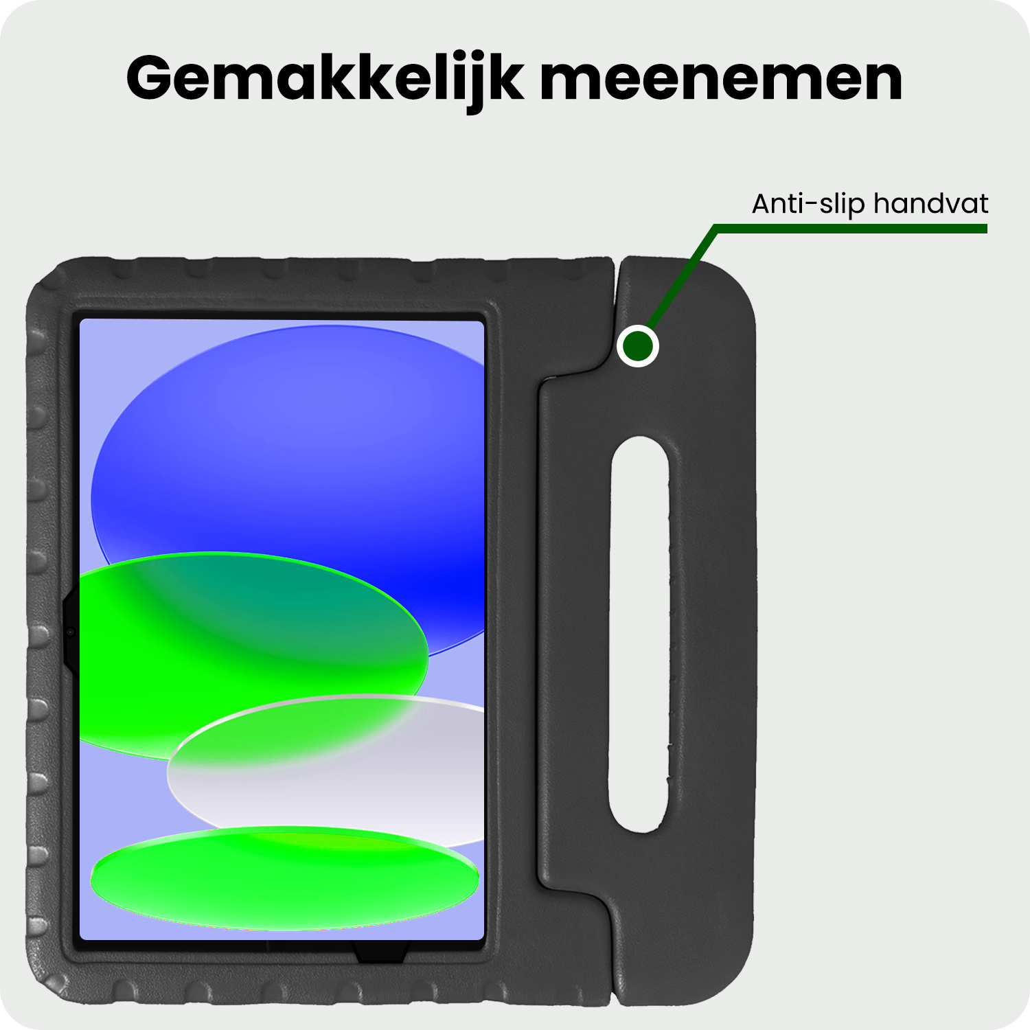 BASEY. BASEY. iPad 11 2025 Kinderhoes Met 2x Screenprotector - Zwart