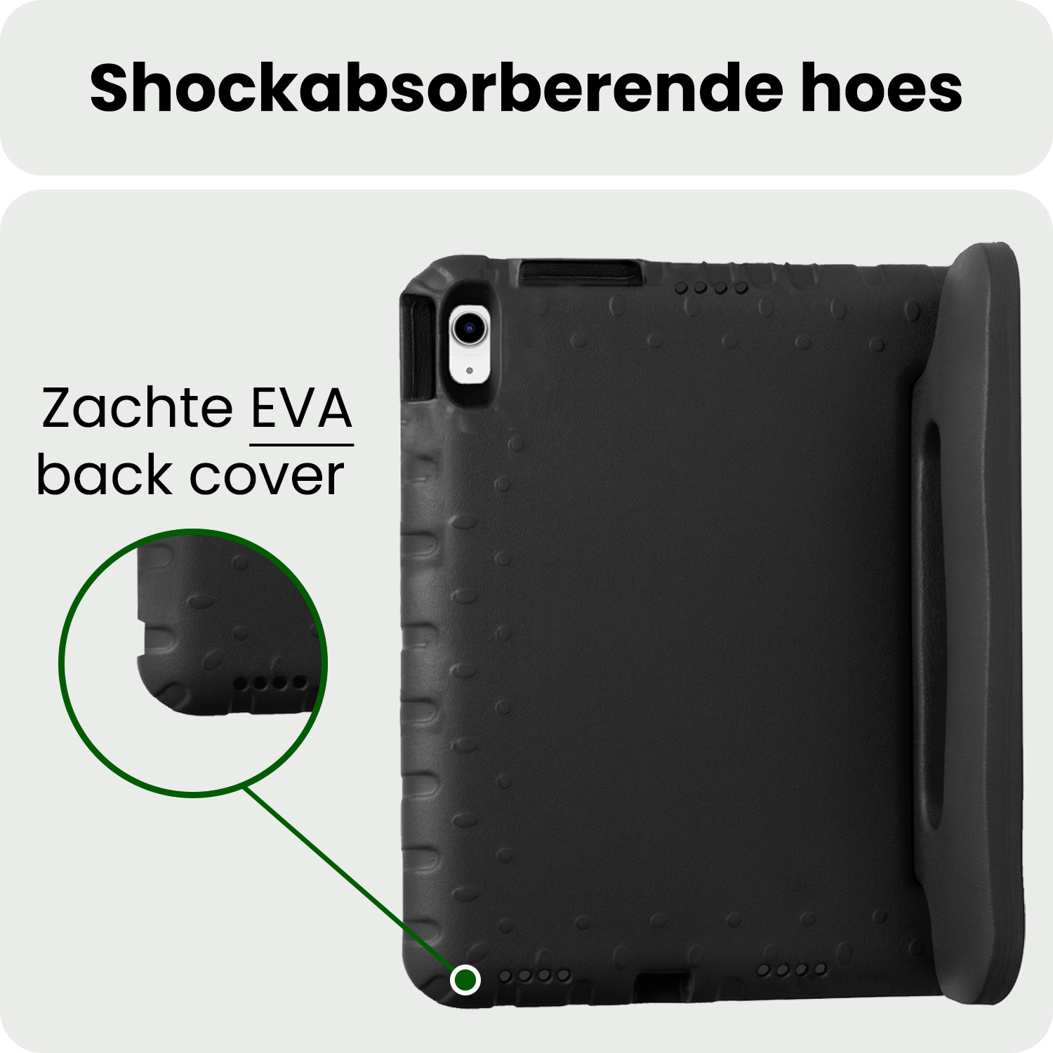BASEY. BASEY. iPad 11 2025 Kinderhoes Met 2x Screenprotector - Zwart