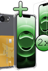 BASEY. BASEY. iPhone 16E Hoesje Pashouder Met 2x Screenprotector