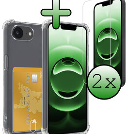 BASEY. BASEY. iPhone 16E Hoesje Pashouder Met 2x Screenprotector