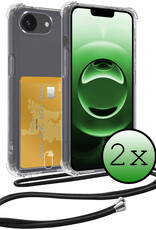 BASEY. BASEY. iPhone 16E Hoesje Pashouder met Koord - 2 PACK