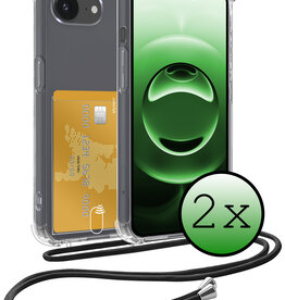 BASEY. BASEY. iPhone 16E Hoesje Pashouder met Koord - 2 PACK