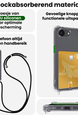 BASEY. BASEY. iPhone 16E Hoesje Pashouder met Koord Met Screenprotector