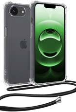 BASEY. BASEY. iPhone 16E Hoesje Transparant Shockproof Met Zwart Koord