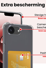 NoXx NoXx iPhone 16E Hoesje Pashouder Met 2x Screenprotector