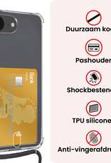 NoXx NoXx iPhone 16E Hoesje Pashouder met Koord - 2 PACK