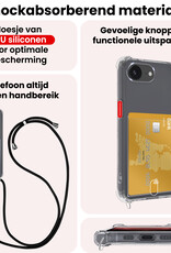 NoXx NoXx iPhone 16E Hoesje Pashouder met Koord - 2 PACK