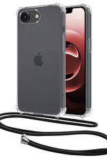 NoXx NoXx iPhone 16E Hoesje Transparant Shockproof Met Zwart Koord