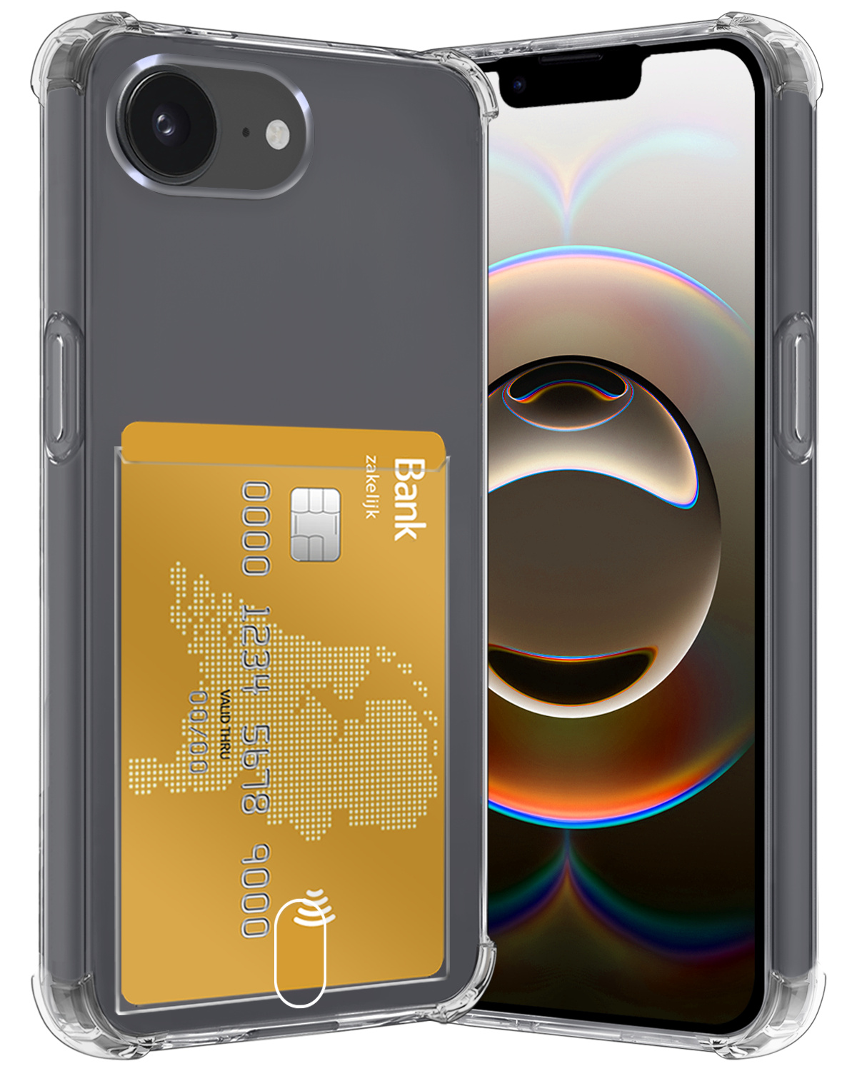 Nomfy Nomfy iPhone 16E Hoesje Pashouder