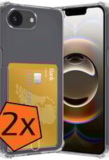 Nomfy Nomfy iPhone 16E Hoesje Pashouder - 2 PACK