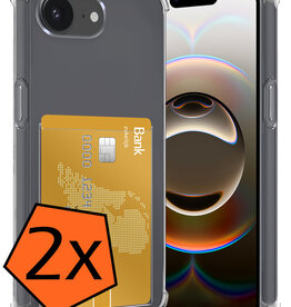 Nomfy Nomfy iPhone 16E Hoesje Pashouder - 2 PACK