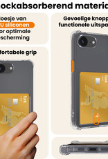 Nomfy Nomfy iPhone 16E Hoesje Pashouder - 2 PACK