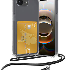 Nomfy Nomfy iPhone 16E Hoesje Pashouder met Koord