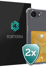 Forterra Forterra iPhone 16E Hoesje Pashouder - 2 PACK