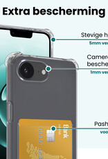 Forterra Forterra iPhone 16E Hoesje Pashouder Met Screenprotector