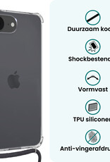 Forterra Forterra iPhone 16E Hoesje Transparant Shockproof Met Zwart Koord