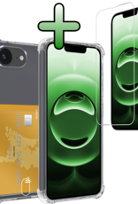 BASEY. BASEY. iPhone 16E Hoesje Pashouder Met Screenprotector