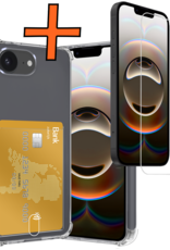 Nomfy Nomfy iPhone 16E Hoesje Pashouder Met Screenprotector