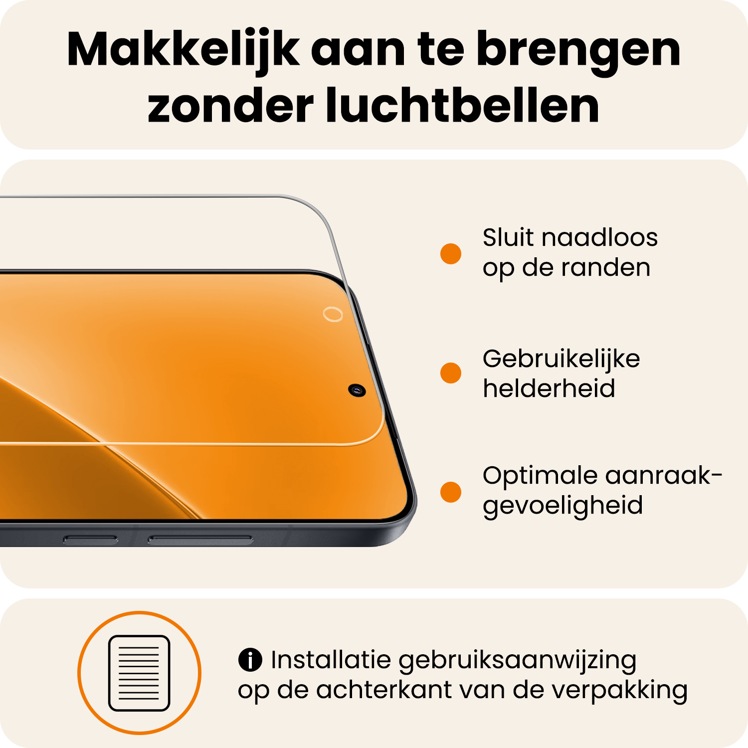 Nomfy Nomfy Xiaomi 15 Screenprotector Glas - 3 PACK