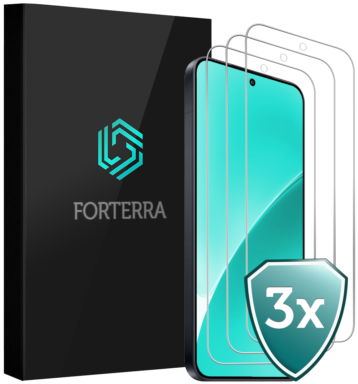 Forterra Forterra Xiaomi 15 Screenprotector Glas - 3 PACK