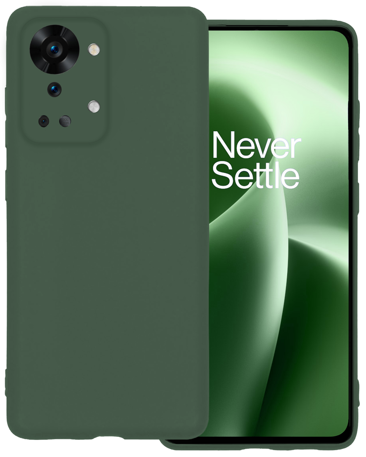 BASEY. BASEY. OnePlus Nord 2T Hoesje Siliconen - Donkergroen