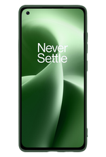 BASEY. BASEY. OnePlus Nord 2T Hoesje Siliconen Met Screenprotector - Donkergroen