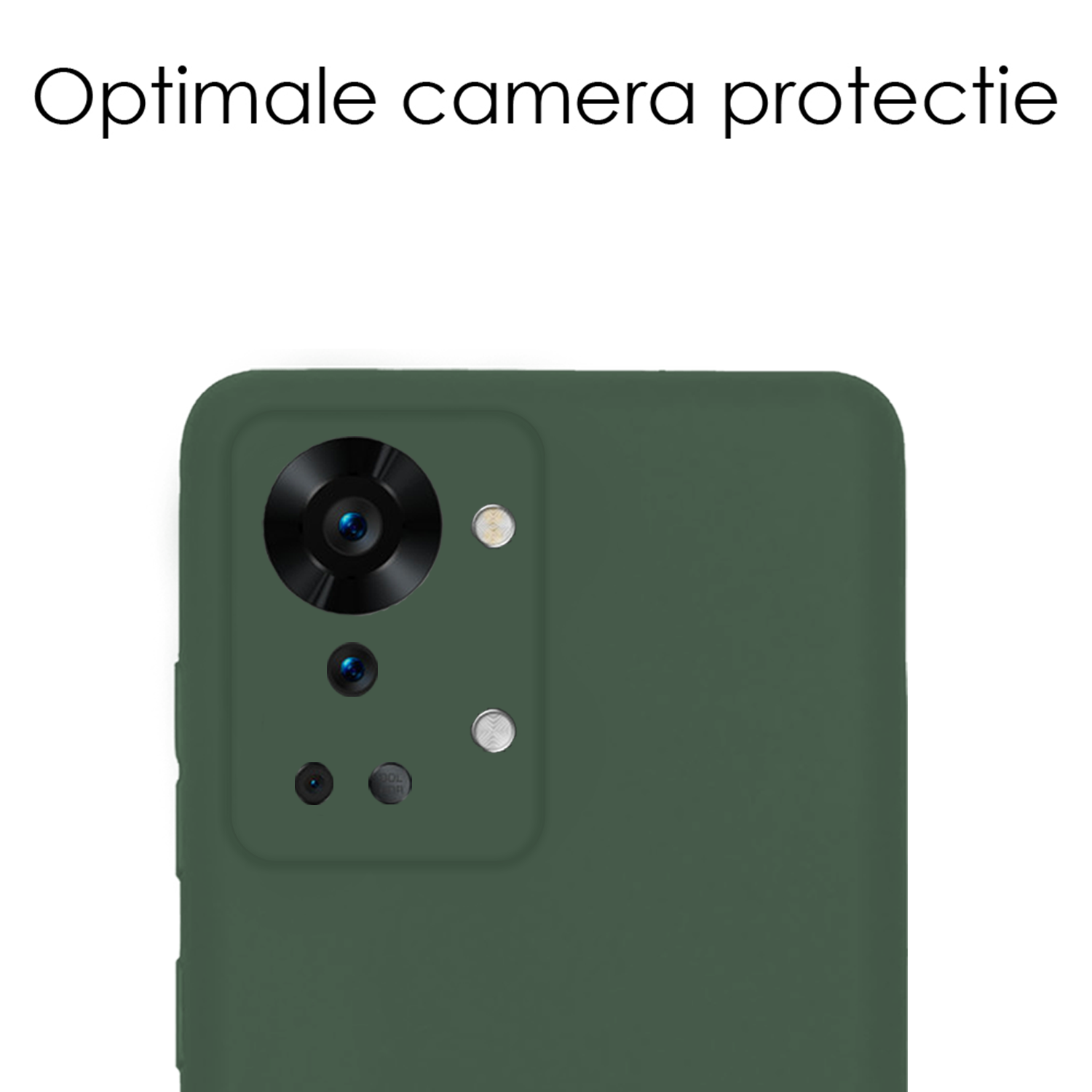 NoXx NoXx OnePlus Nord 2T Hoesje Siliconen - Donkergroen