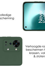 NoXx NoXx OnePlus Nord 2T Hoesje Siliconen - Donkergroen - 2 PACK