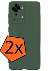 Nomfy Nomfy OnePlus Nord 2T Hoesje Siliconen - Donkergroen - 2 PACK