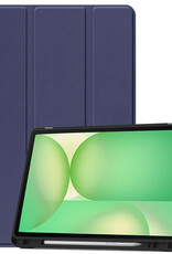 BASEY. BASEY. Samsung Galaxy Tab S10 FE Hoesje Met Uitsparing S Pen - Donkerblauw