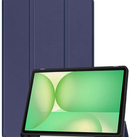 BASEY. BASEY. Samsung Galaxy Tab S10 FE Hoesje Met Uitsparing S Pen - Donkerblauw
