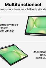 BASEY. BASEY. Samsung Galaxy Tab S10 FE Hoesje Met Uitsparing S Pen - Donkerblauw