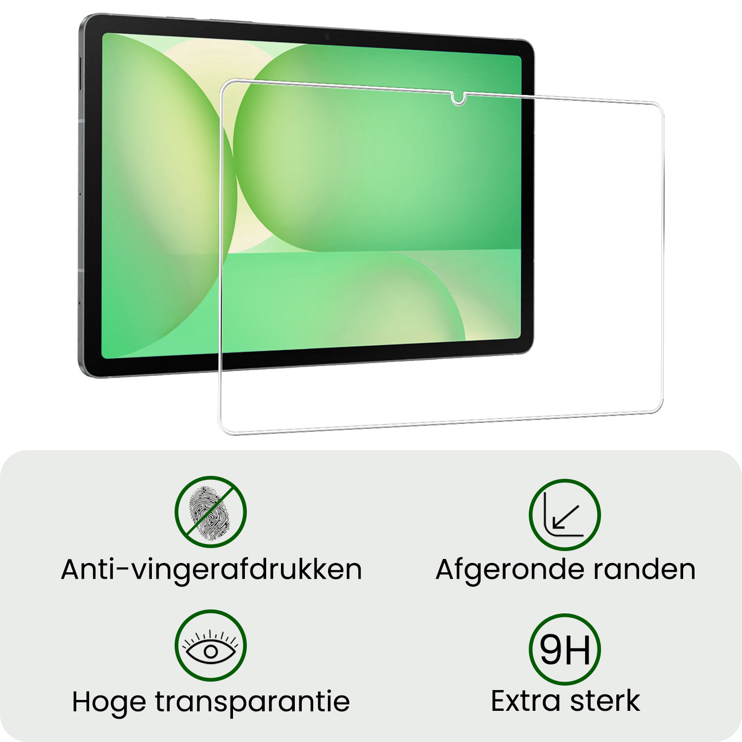BASEY. BASEY. Samsung Galaxy Tab S10 FE Hoesje Met Uitsparing S Pen Met Screenprotector - Donkerblauw