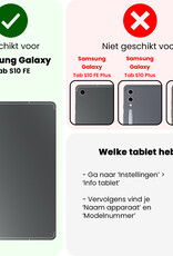 NoXx NoXx Samsung Galaxy Tab S10 FE Hoesje Met Uitsparing S Pen Met Screenprotector - Donkerblauw