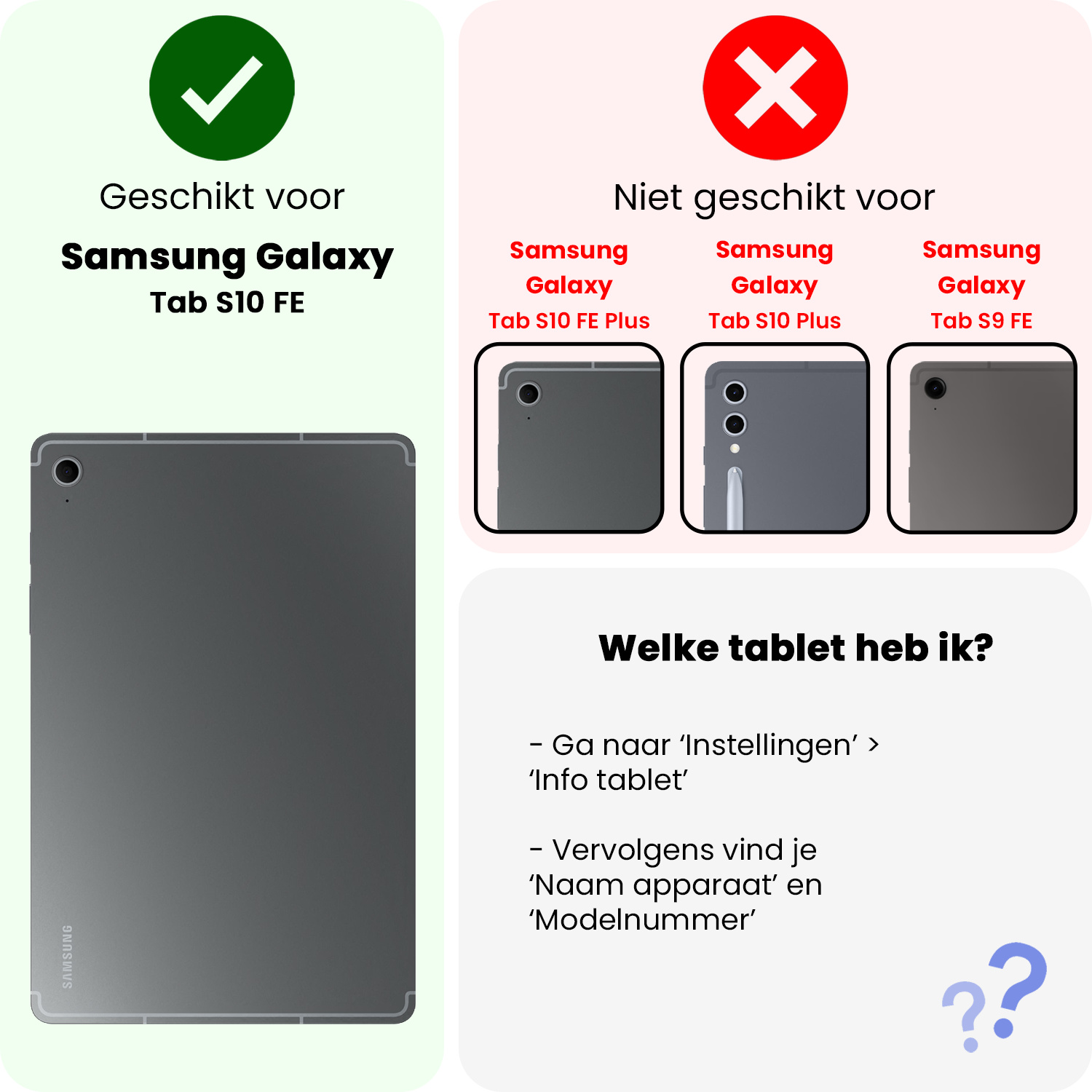 NoXx NoXx Samsung Galaxy Tab S10 FE Hoesje Met Uitsparing S Pen Met Screenprotector - Donkerblauw